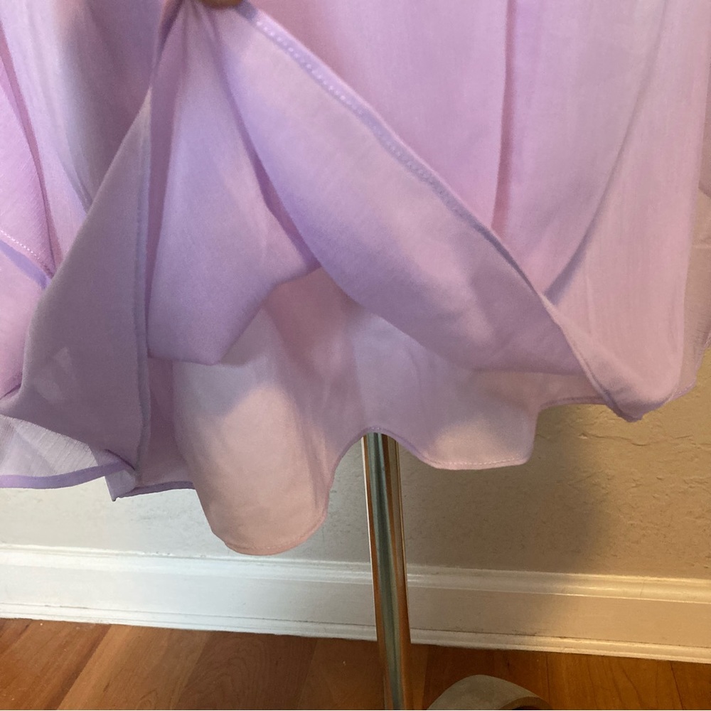 NEW!  Lauren Ralph Lauren Ruffled Olokun crepe Dress in ‘violet’ - Picture 5 of 13
